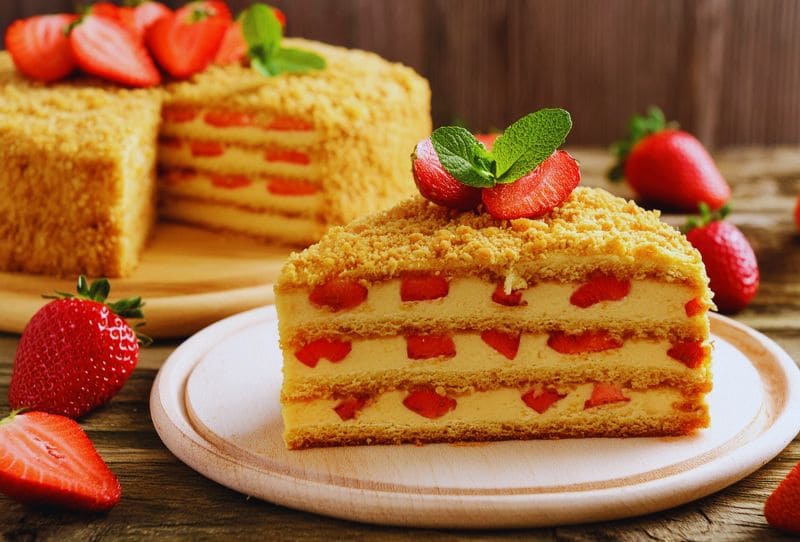 Strawberry Honey Cake Recipe