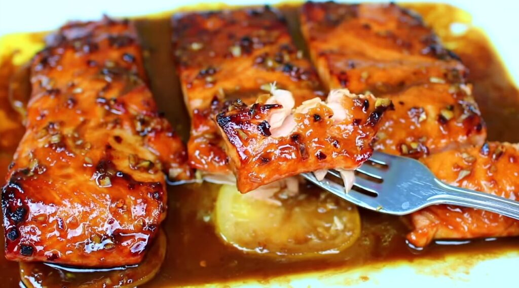 Honey Garlic Glazed Salmon Recipe