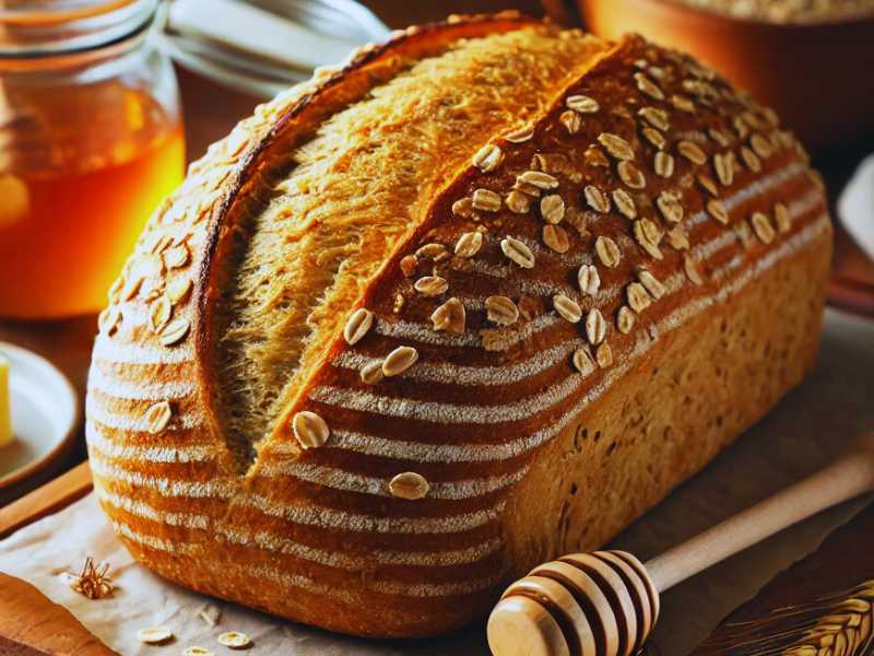 Honey Oat Sourdough Bread Recipe