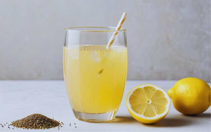 Chia Seed Lemon Honey Water Recipe