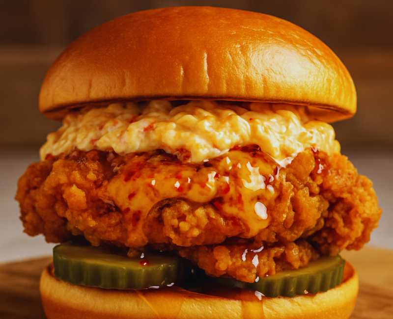 Honey Pepper Pimento Chicken Sandwich Recipe